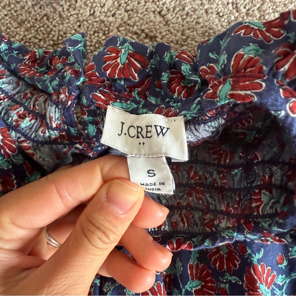 J.Crew Factory Floral Blouse w/ Matching Knot Headband Size Small - Picture 4 of 6
